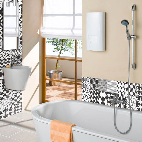 Black and white fashion - modern geometric ceramic tile stickers