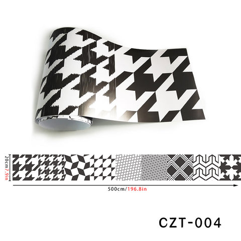 Black and white fashion - modern geometric ceramic tile stickers