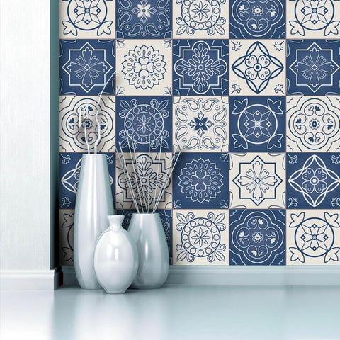 Blue and white classic - Mediterranean style tile stickers