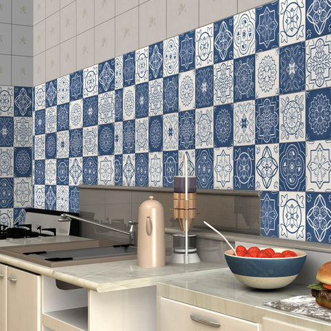 Blue and white classic - Mediterranean style tile stickers