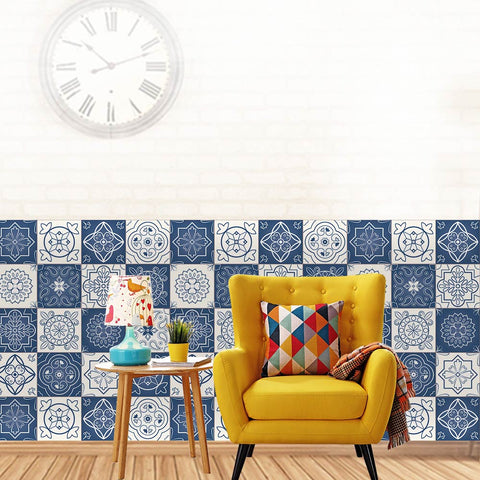 Blue and white classic - Mediterranean style tile stickers