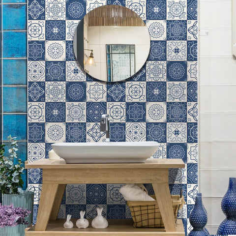 Blue and white classic - Mediterranean style tile stickers