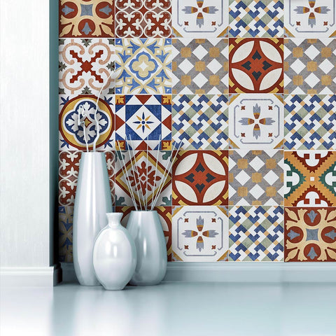 Colorful style - Folk style tile stickers