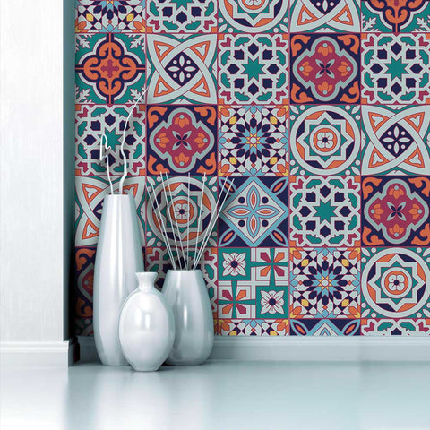 Exotic style - Retro patterned tile stickers