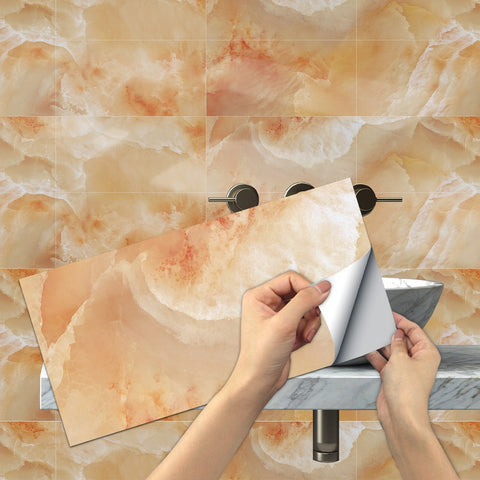 Tile Stickers for Effortless DIY Kitchen and Bathroom Decor with Waterproof Design