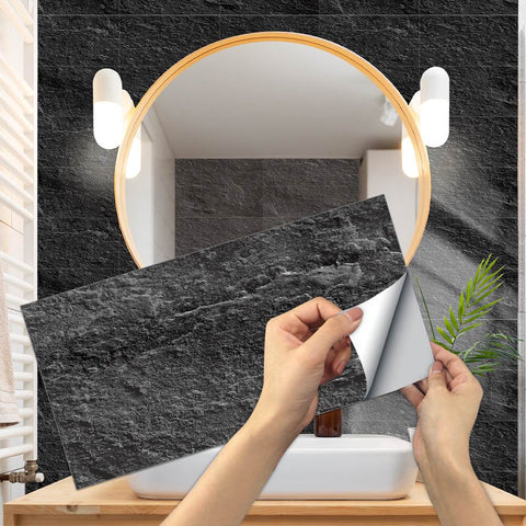 Texture Peel and Stick Tile for Kitchen Backsplash, Bathroom Walls, and Home Renovation