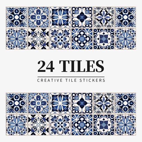 Blue Mosaic Tiles Creative tile stickers