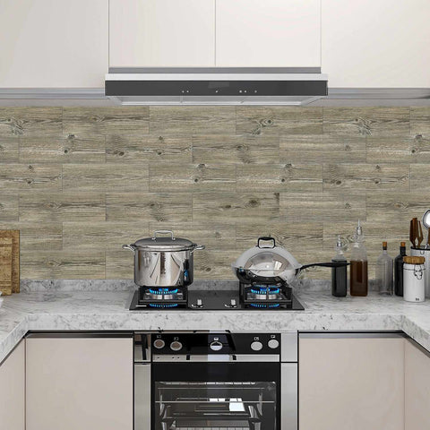 Frosted Wood Tile Stickers Easy-to-Use Moisture-Proof and Heat-Insulating Ideal for Kitchen Bathroom and Home Decoration