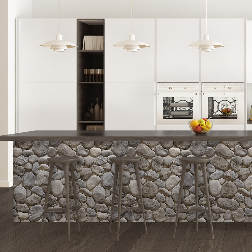 stone wall kitchen