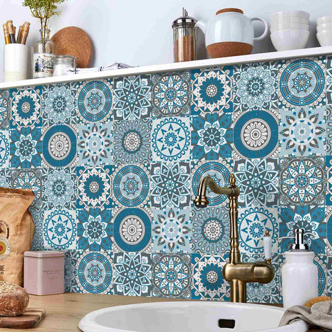 Blue Medallion Creative tile stickers