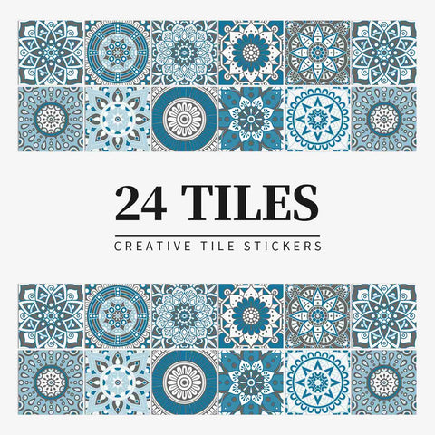 Blue Medallion Creative tile stickers