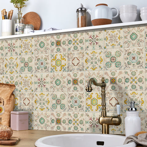 Pastoral style tile stickers: bring natural and fresh beauty to the space