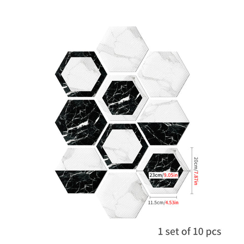 Hexagonal tiles: simplicity and nature dance together, full of modern atmosphere