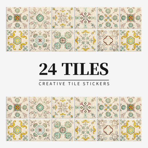 Pastoral style tile stickers: bring natural and fresh beauty to the space