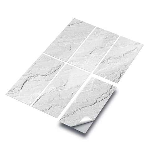 Effect Stick on Tiles for Bathroom Walls, Kitchen Backsplash, and Easy Home Renovation