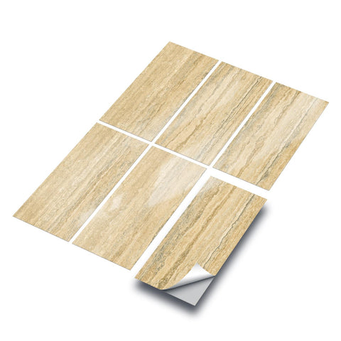 Effect Stick on Tiles for Bathroom Walls, Kitchen Backsplash, and Easy Home Renovation