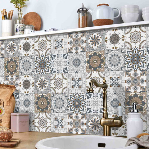 Grey Blossom Creative tile stickers