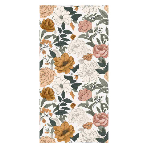 Vintage Floral Wallpaper - Elegant Intertwining of Warm Tones and Delicate Flowers