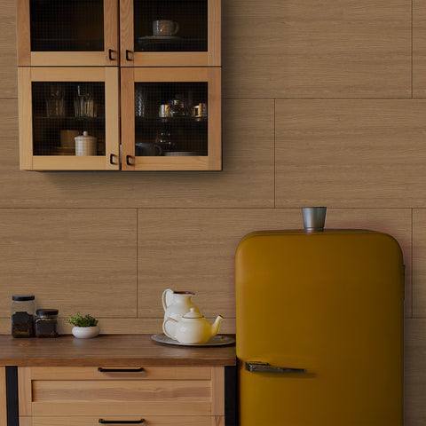 Sunlit Ash Wood Grain Wallpaper