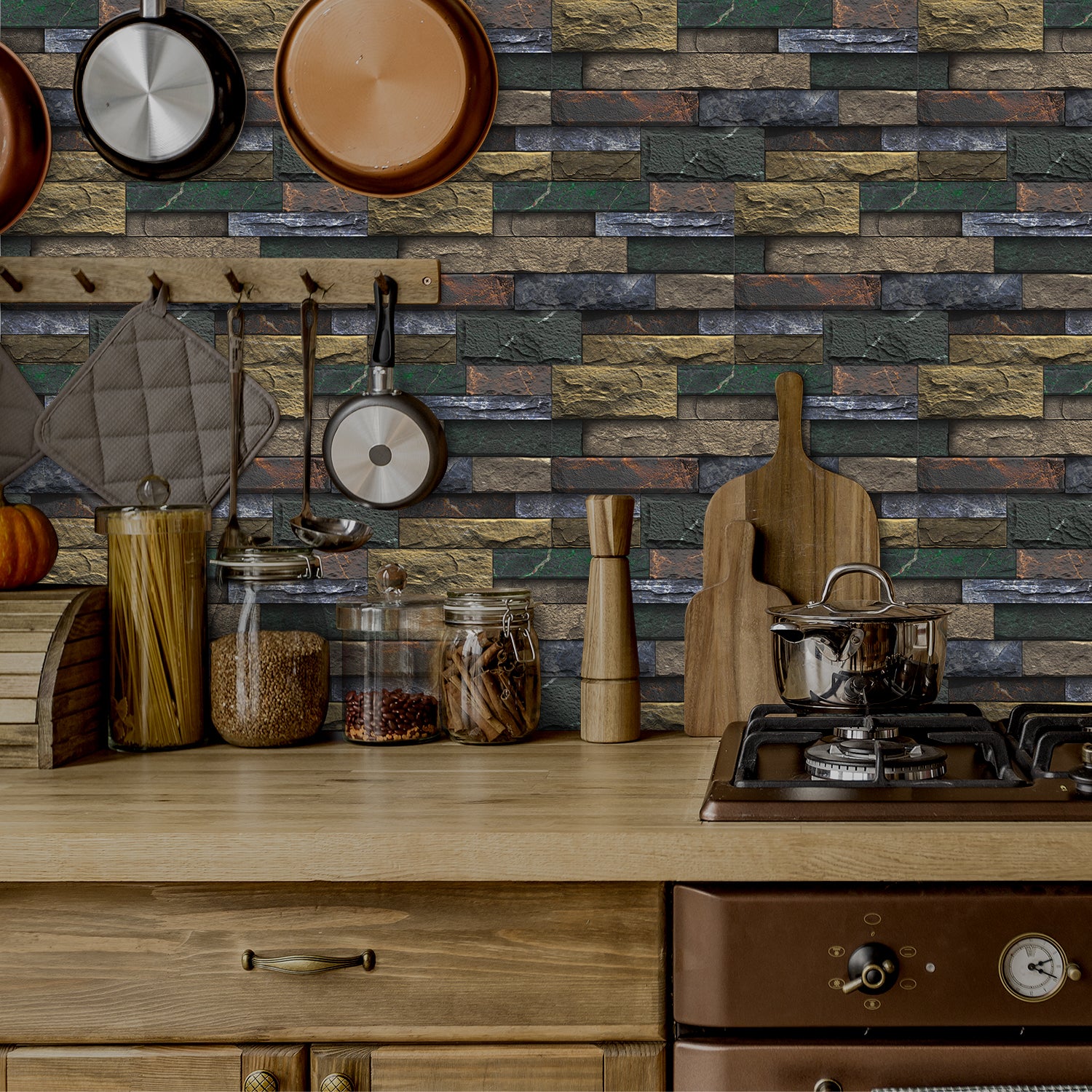 Nature Wallpaper 3d Stone for kitchen