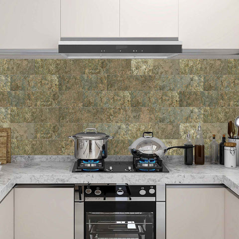 Transform Your Kitchen with Easy-to-Clean European PE Ceramic Tile Stickers