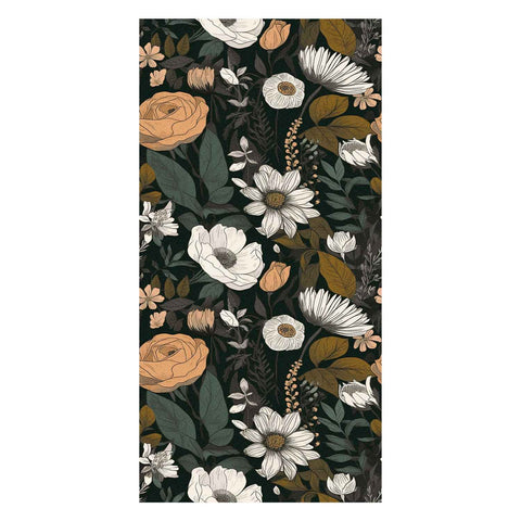 Dark floral wallpaper pattern