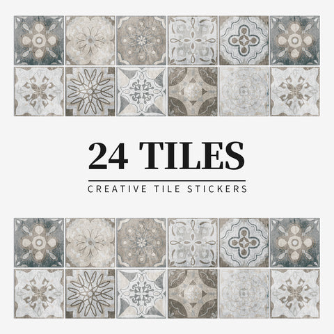 Retro Gray Tile Stickers: Interpretation of Nostalgia and Elegance