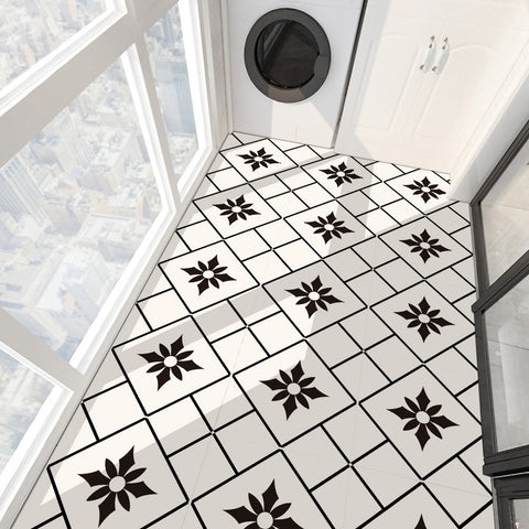 Exquisite Monochrome Tile Transfers - Striking Moorish-Inspired Architectural Motifs