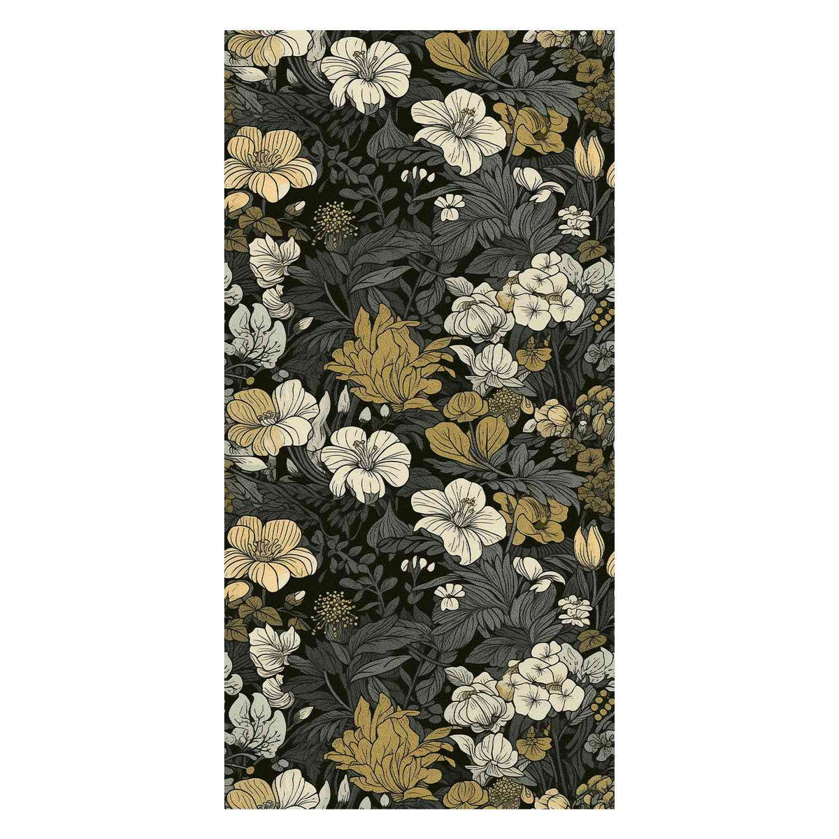 Mystic dark floral pattern wallpaper peel and stick