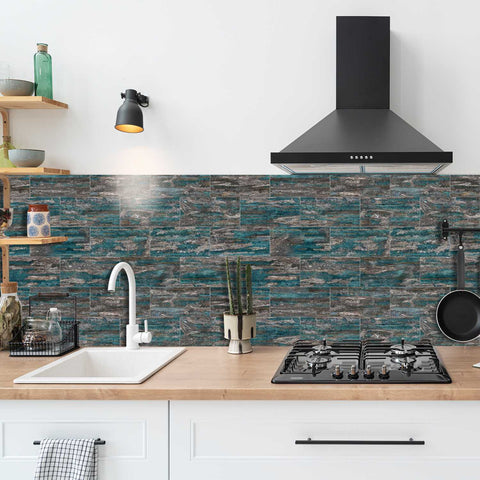 Durable PE Foam Tile Stickers with Industrial Style Matte Finish Waterproof and Removable for Kitchen Backsplash Bathroom Walls and Stair Steps