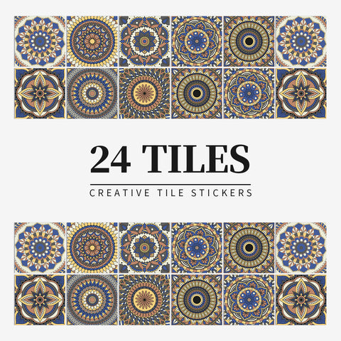 Mandala art tile stickers: a harmonious symphony of colors and patterns