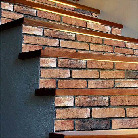 brown stone stair