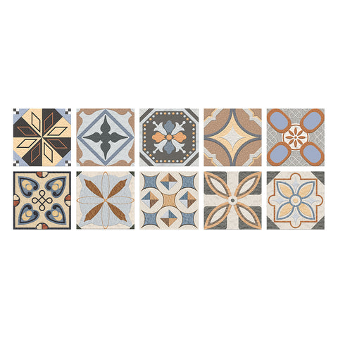 Retro color: nostalgic style of tile stickers