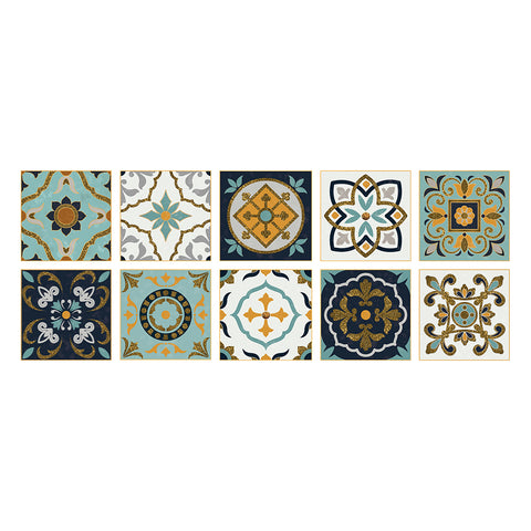 Colorful retro style: the artistic romance of tile stickers