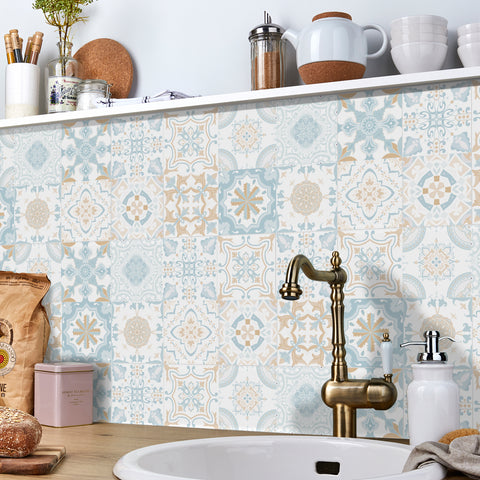 Fresh and elegant tile stickers: inject tranquility and elegance into the space