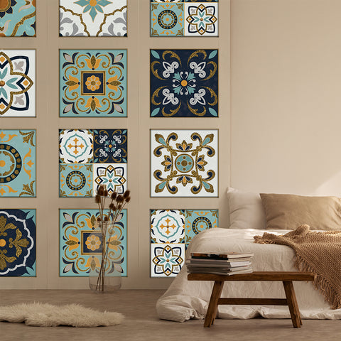 Colorful retro style: the artistic romance of tile stickers