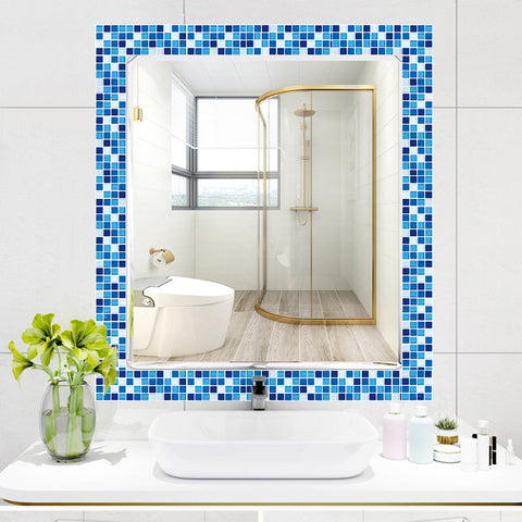 Blue Stone Wallpaper Stonelike Mosaic Wall Tiles Fresh Sticker Peel and Stick