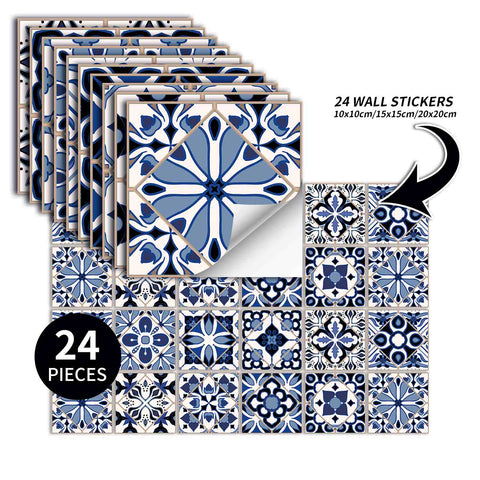 Blue Mosaic Tiles Creative tile stickers
