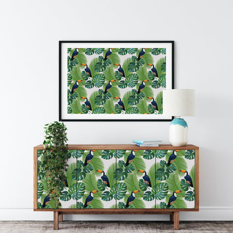 Artistic Tropical Botanical Forest Style Wallpaper - Tropical Fantasy, Art in Bloom