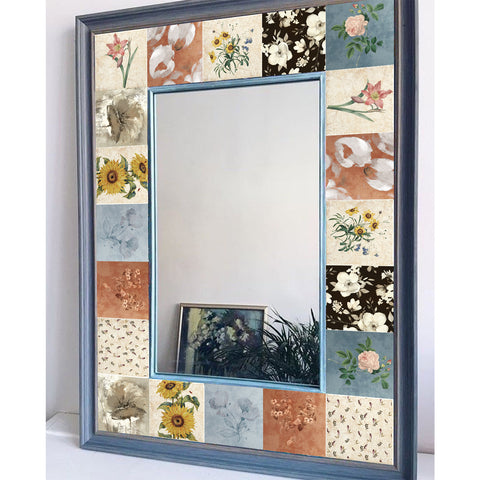 Floral art tile stickers: bring natural beauty to the space