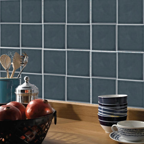 Pampas Gray Provence Wall Stickers Stick on Tiles for Kitchen and Bathroom Peel and Stick, Waterproof