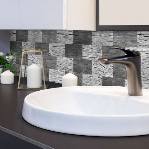 European PE Foam Tile Stickers with Matte Texture Easy to Clean and Remove for Kitchen Backsplash Bathroom Walls DIY Home Decor and Stair Steps