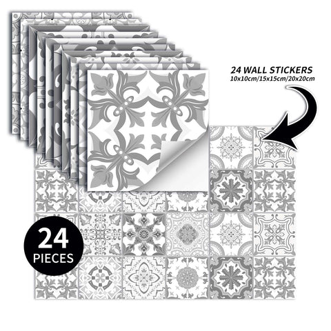 Grey Pattern Creative tile stickers
