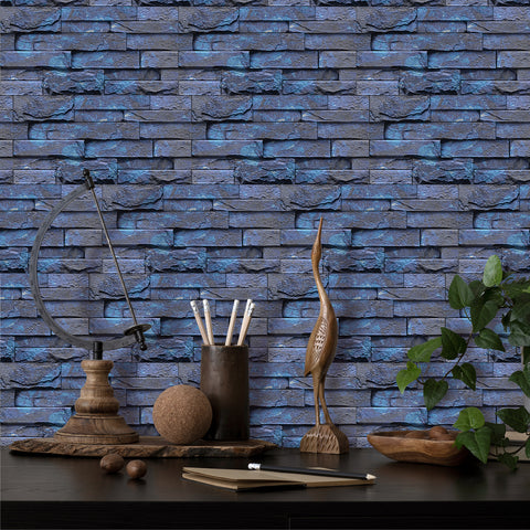 Jewel Blue Stone Texture Wallpaper Rustic Tiles Stickers