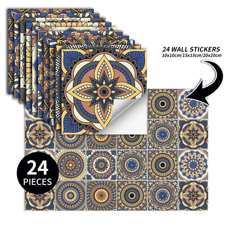 Mandala art tile stickers: a harmonious symphony of colors and patterns