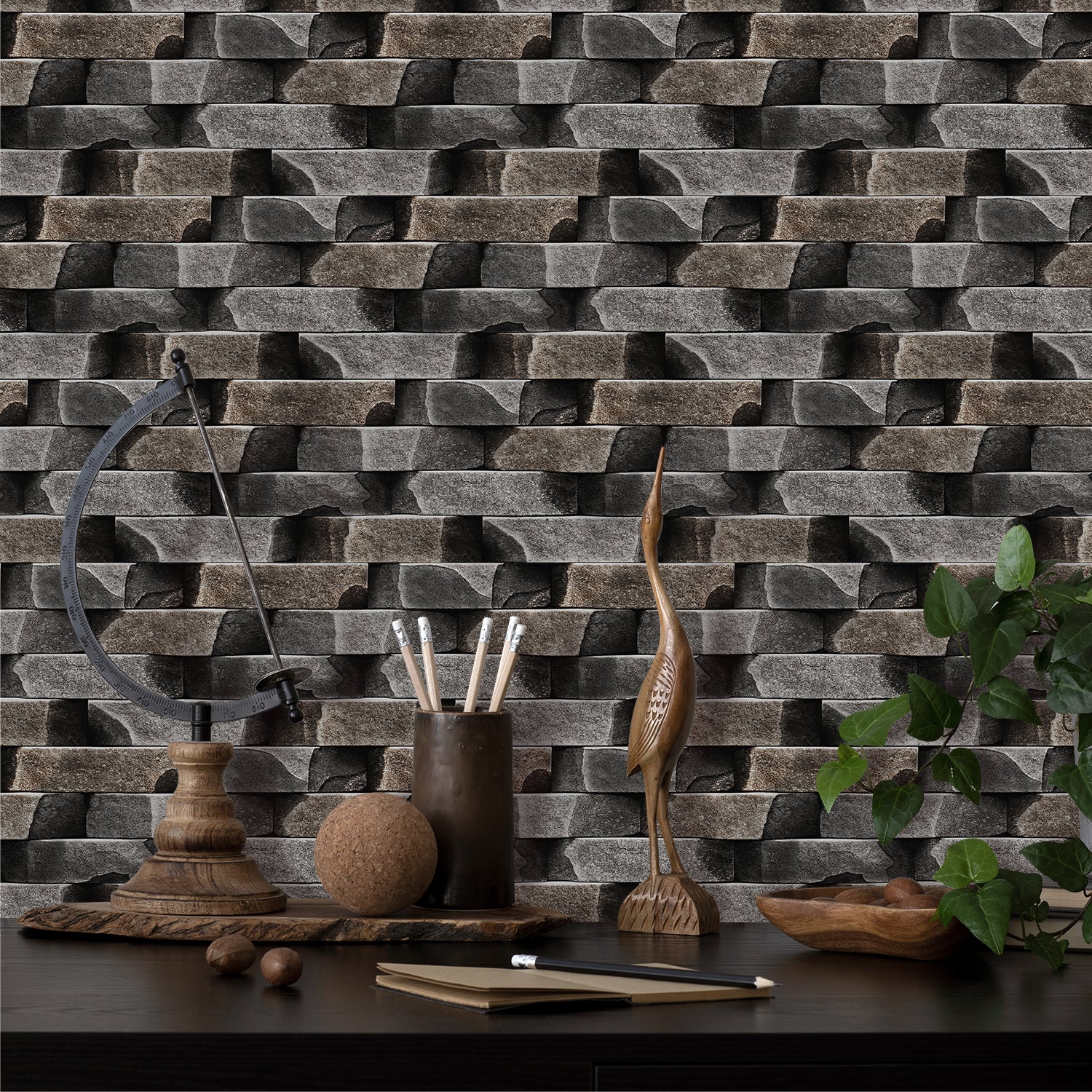 dark grey stone wallpaper 3d