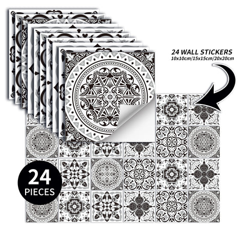 Black and white fashionable tile stickers: interpreting the eternal charm of classics