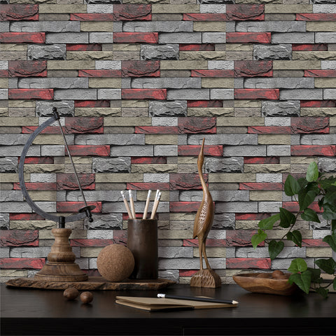 brick red stone wallpaper