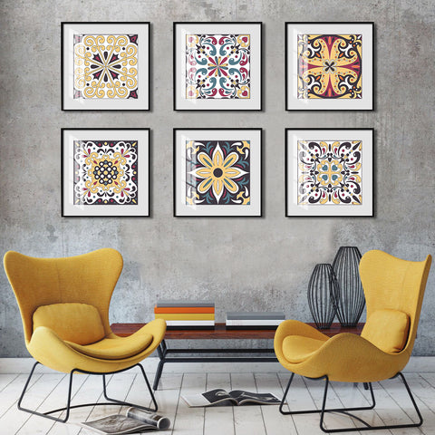 Retro and colorful tone: the artistic style of tile stickers