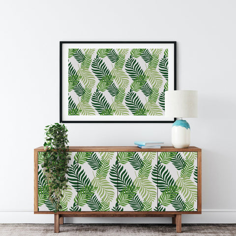 Tropical Green Forest Wallpaper - Interwoven Layers of Greenery in a Natural Design